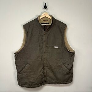 Wolverine Dark Olive Sherpa-Lined Work Vest